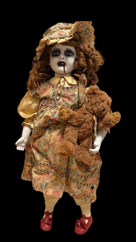 Creepy outlet Scary Doll Halloween Movie Prop Decor Porcelain Vintage