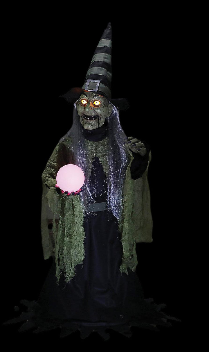 36" Fortune Teller Witch Animated Prop