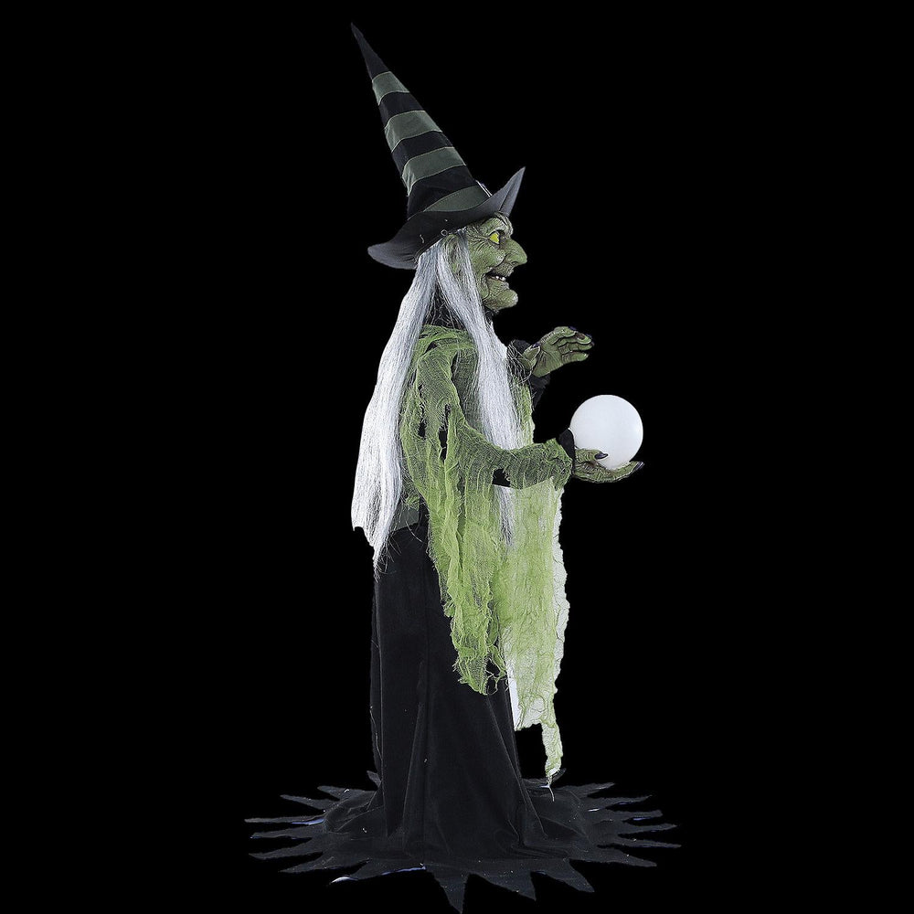 36" Fortune Teller Witch Animated Prop