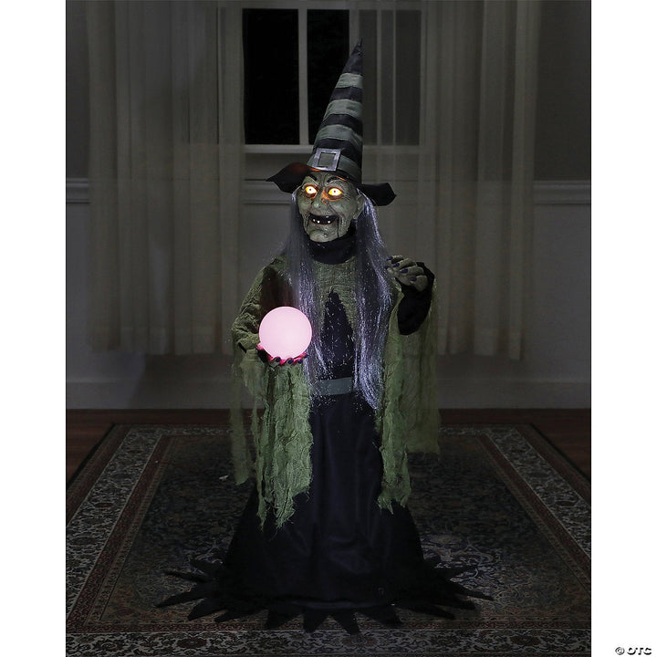 36" Fortune Teller Witch Animated Prop