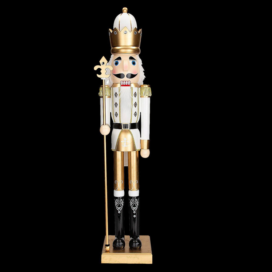 5 Ft. Giant Classic Gold Wood Holiday Nutcracker with Scepter