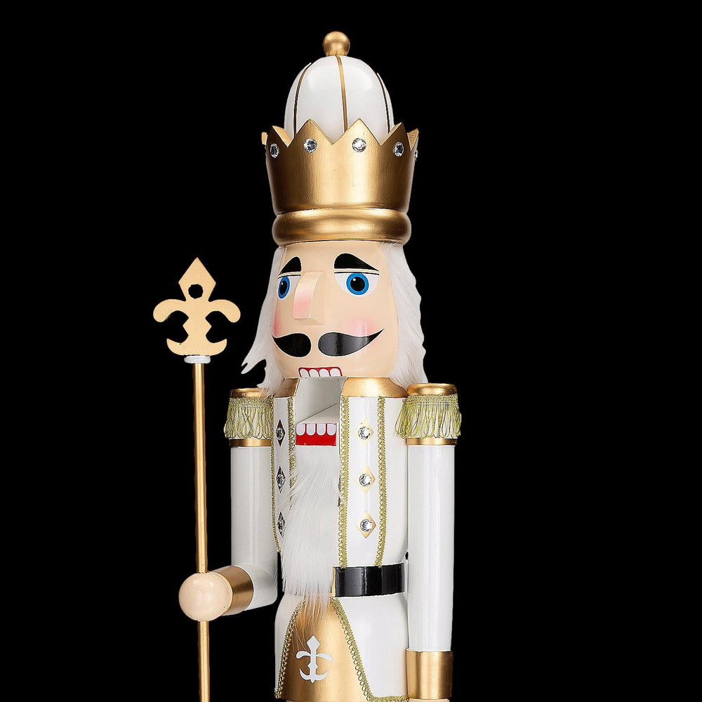 5 Ft. Giant Classic Gold Wood Holiday Nutcracker with Scepter