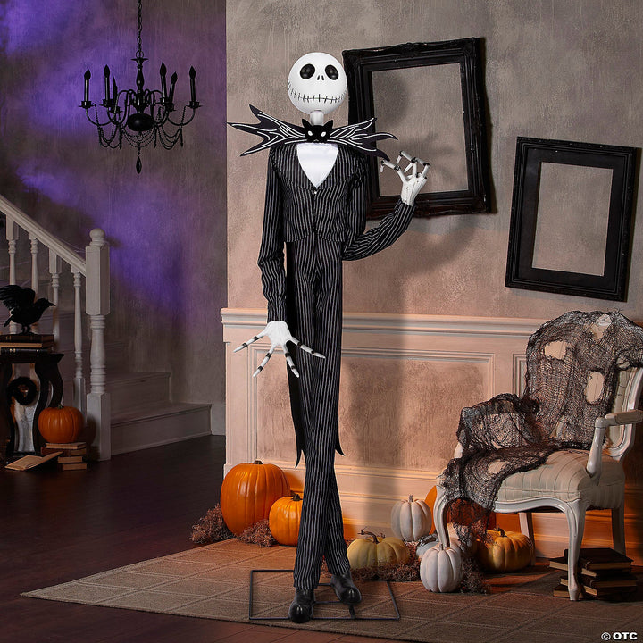 78" Deluxe Jack Skellington with Black & Purple Suit Animated Halloween Prop