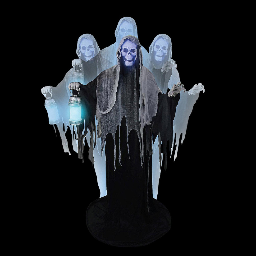 Animated Rising Ghost Reaper Halloween Prop