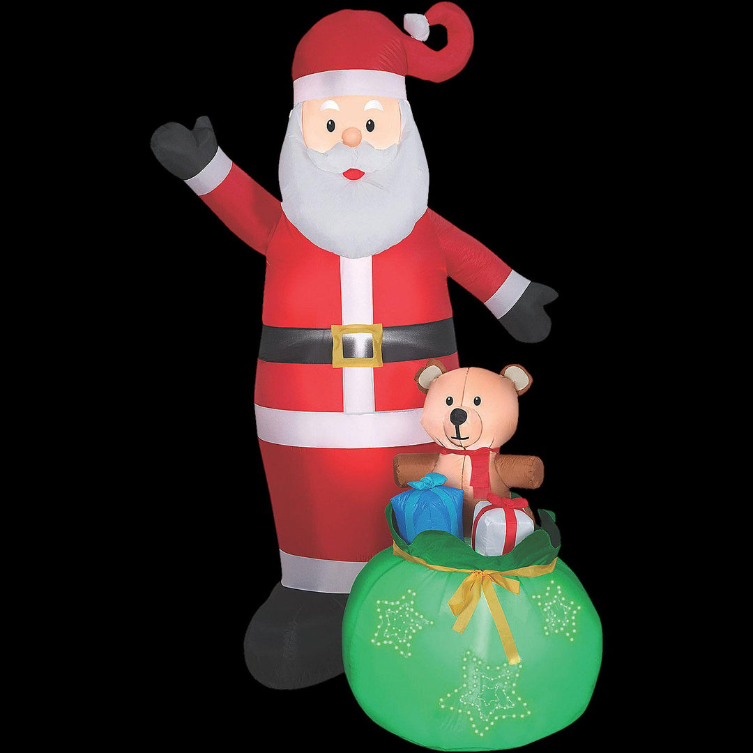 Blow Up Inflatable Lightshow Santa Outdoor Yard Decoration