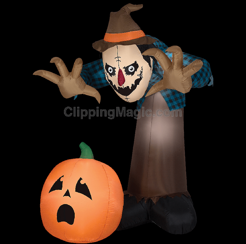 Giant Hunched Scarecrow w/LED Animated Air-Blown Inflatable Halloween Decoration