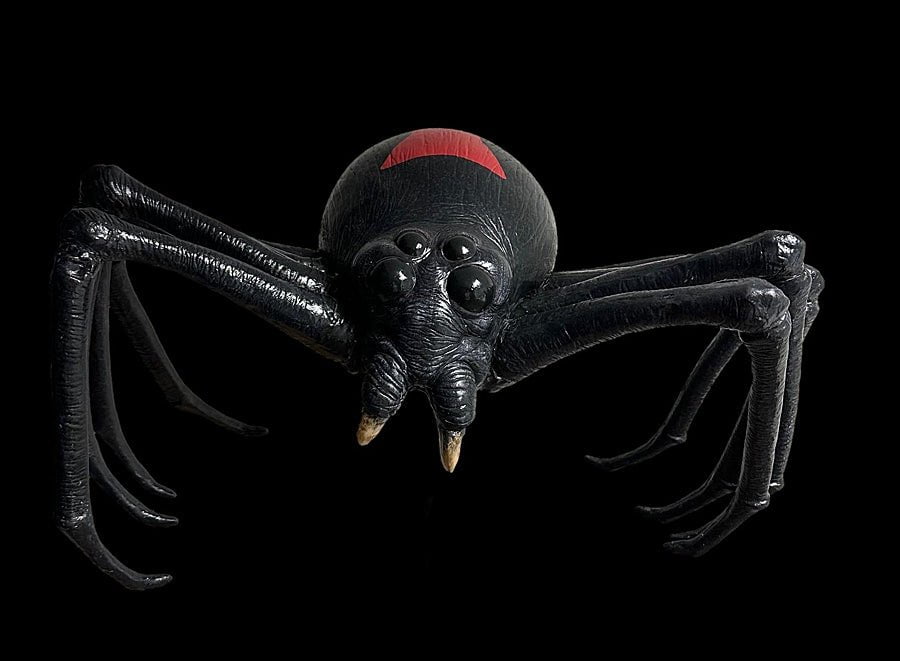 NEW for 2024 "Giant Black Widow Spider" 24" wide, Monster Halloween Prop